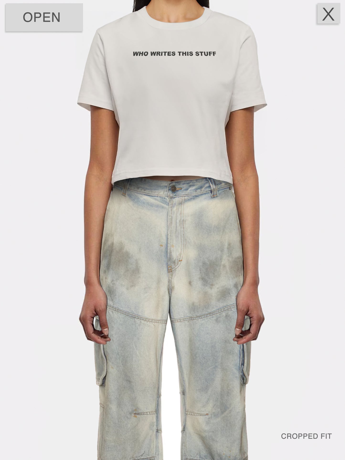 WMNS | "Who Writes This" Cropped Tee