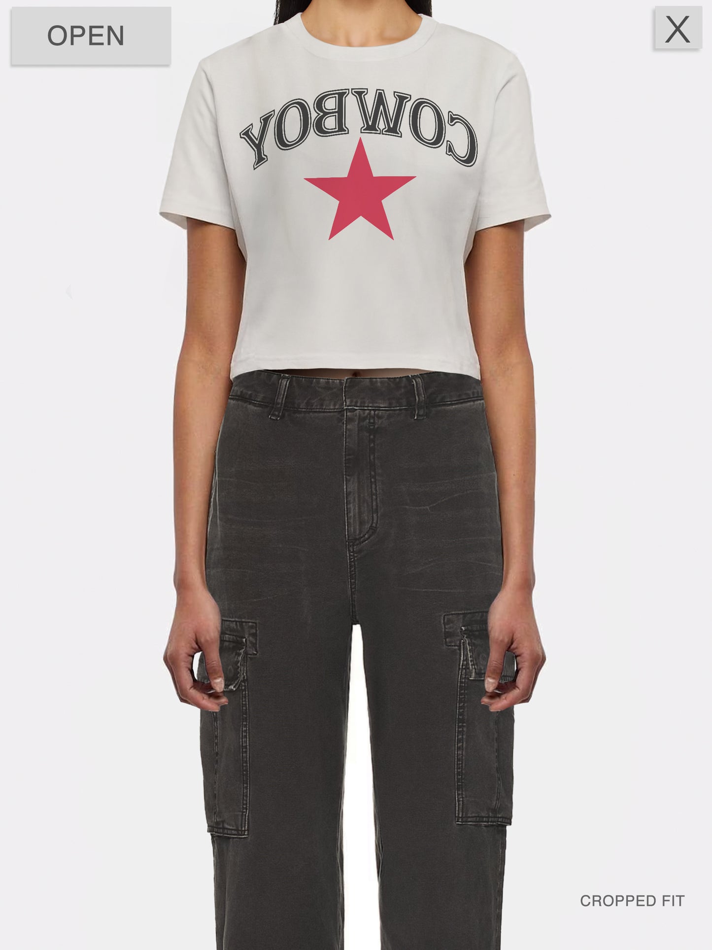 WMNS | "Cowboy Star" Cropped Tee