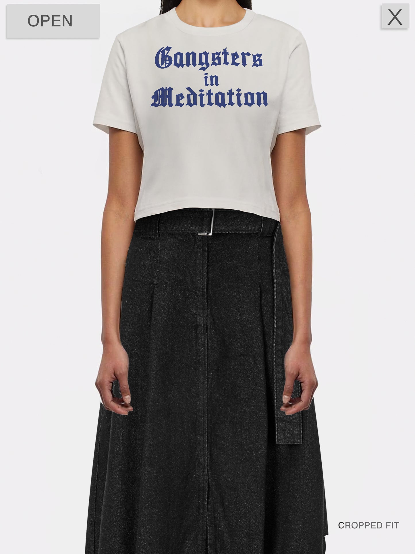 WMNS | "Gangsters in Meditation" Cropped Tee