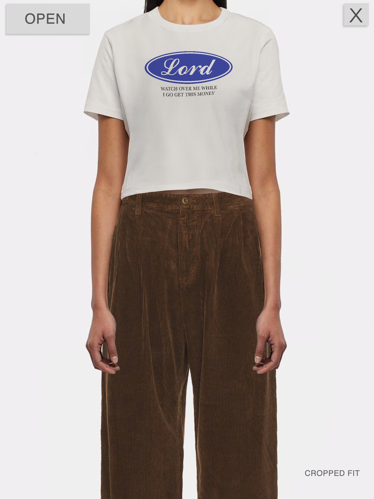 WMNS | "Lord Prayer" Cropped Tee