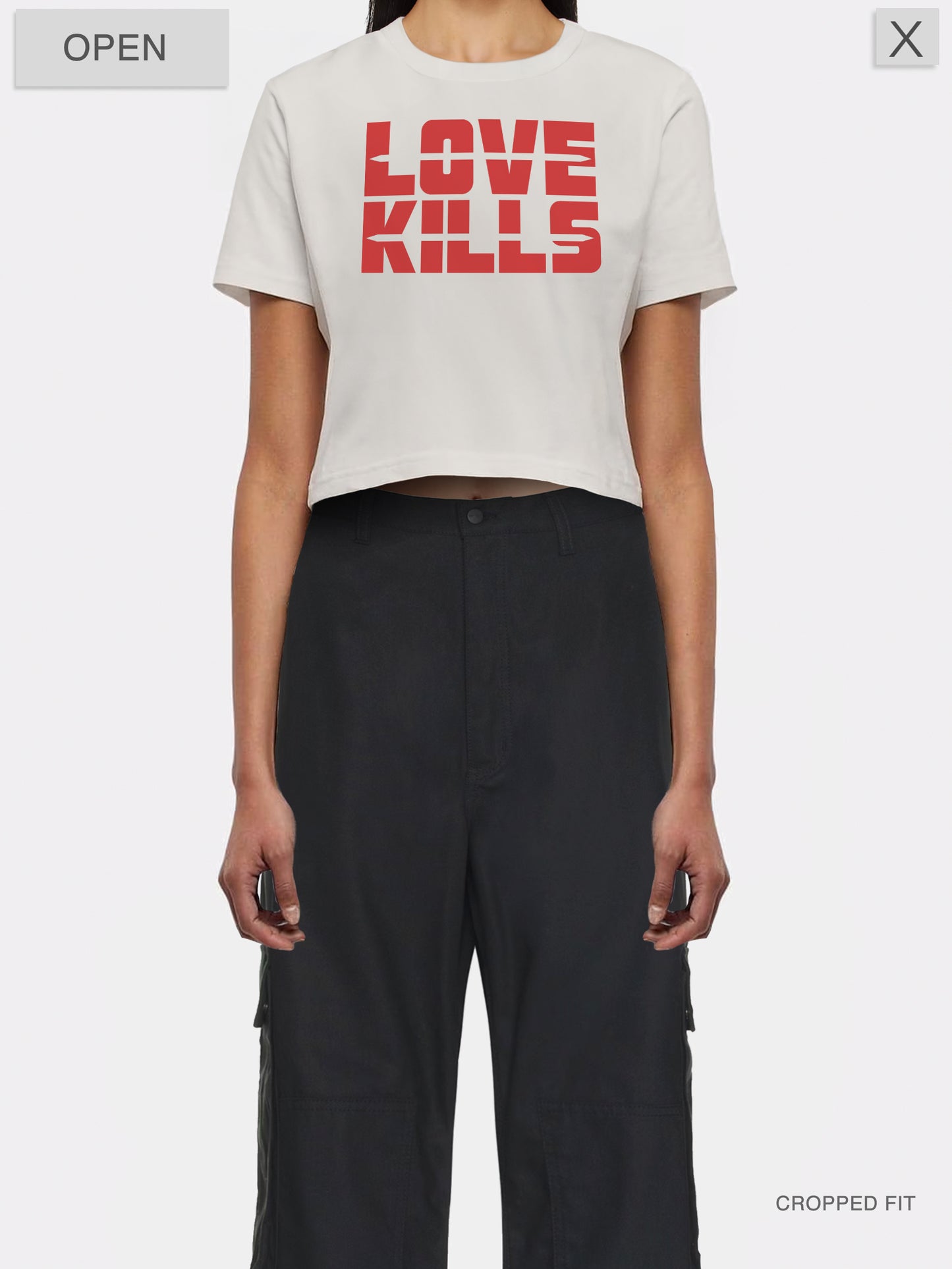 WMNS | "Love Kills" Cropped Tee