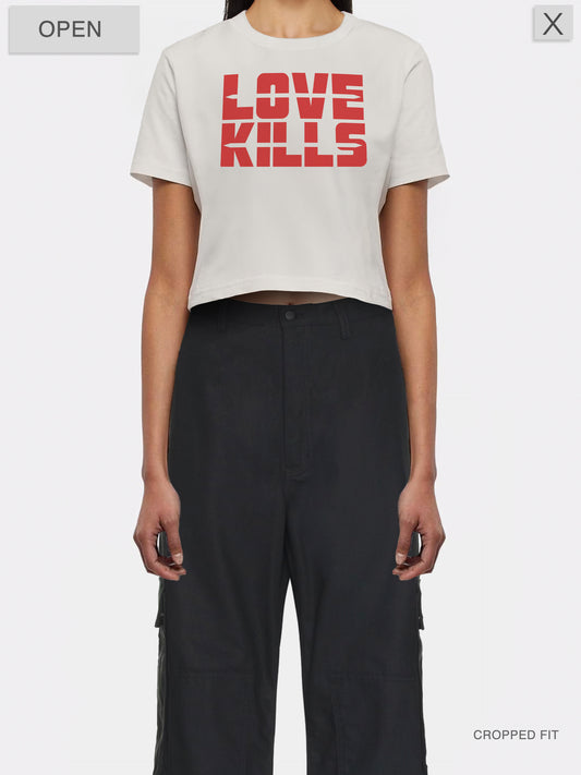 WMNS | "Love Kills" Cropped Tee