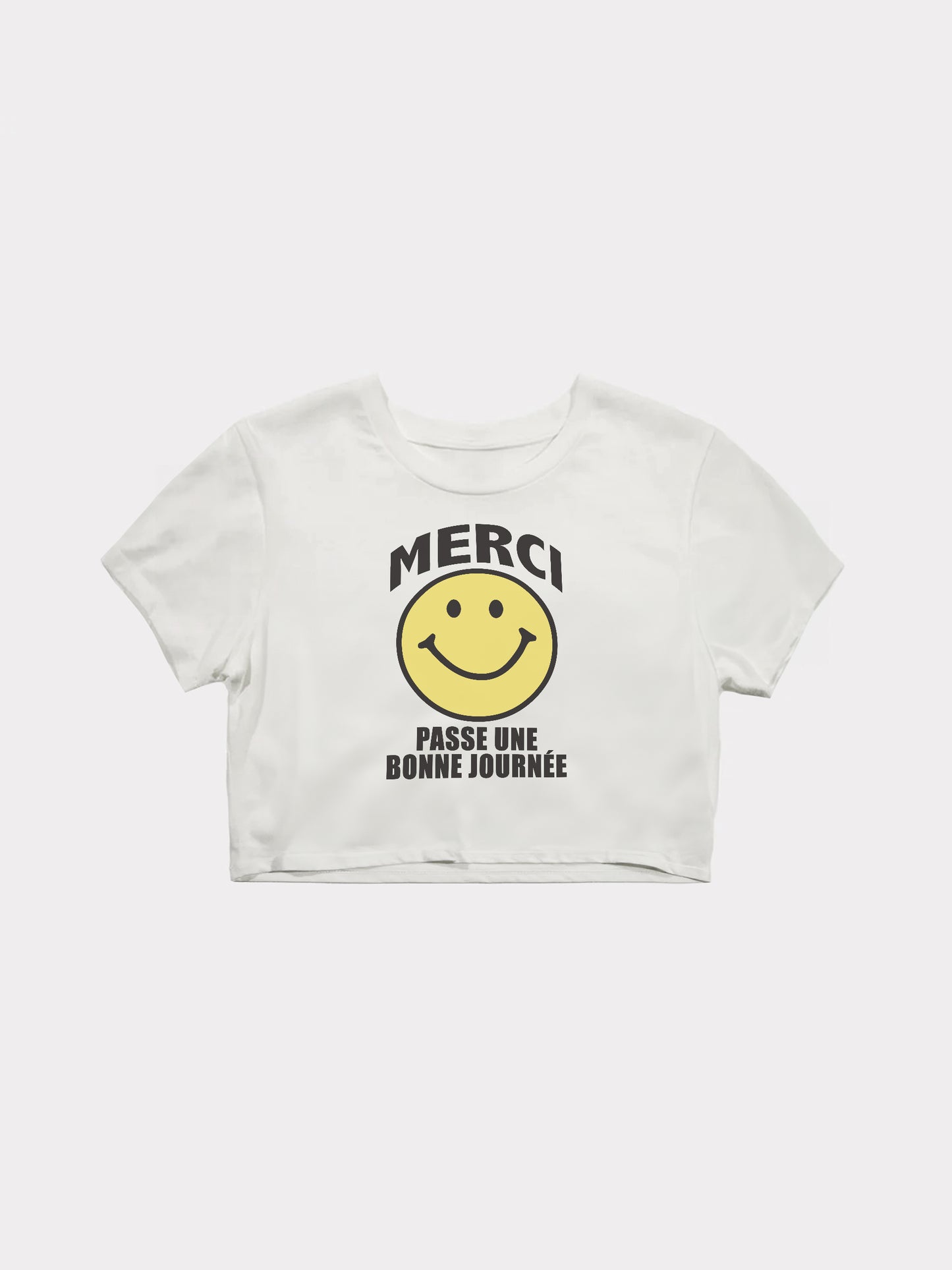 WMNS | "Merci French Takeout" Cropped Tee