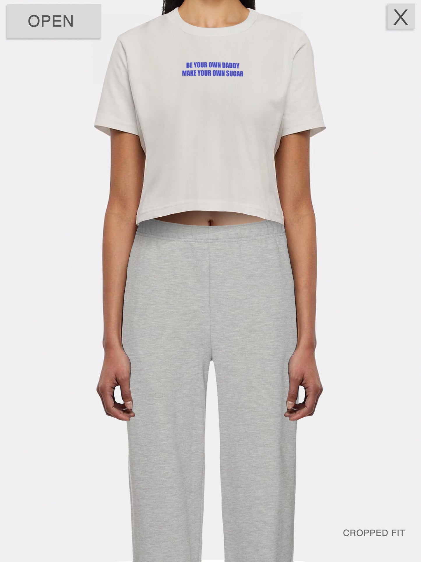 WMNS | "Sugar Daddy" Cropped Tee